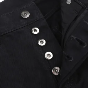 Dior Women Long Regular Jeans with Dior Clover Embroideries Black Cotton Twill
