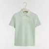 Dior Women Médaillon Embroidered Polo Shirt Green Cotton-Blend Piqué 623T16A4C95