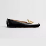 Dior Women Médaillon Loafer Black and White Lambskin KDF215LAB