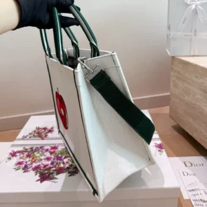 Dior Women Medium Dior Book Tote with Strap Multicolor Book Cover Embroidery
