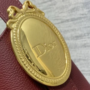 Dior Women Medium Dior Médaillon Bucket Bag Garance Red Grained Calfskin M1532QUQW