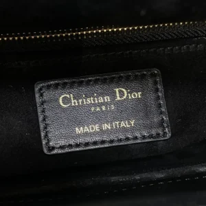 Dior Women Mini Lady Dior Dioramour Bag Black Cannage Lambskin with Star Motif