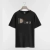 Dior Women Reverse T-Shirt Relaxed Fit Black Cotton Jersey 683J668B3036