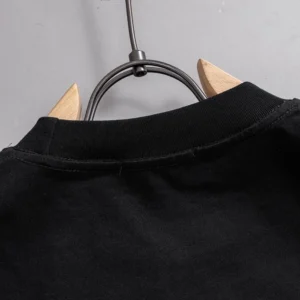 Dior Women Reverse T-Shirt Relaxed Fit Black Cotton Jersey 683J668B3036