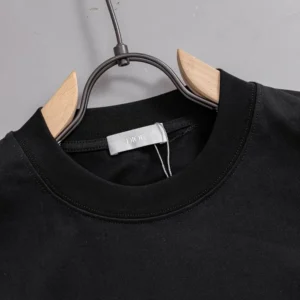 Dior Women Reverse T-Shirt Relaxed Fit Black Cotton Jersey 683J668B3036