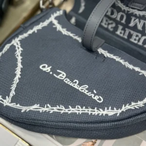 Dior Women Saddle Bag with Strap Blue and White Book Cover Embroidery M0469VEHQ