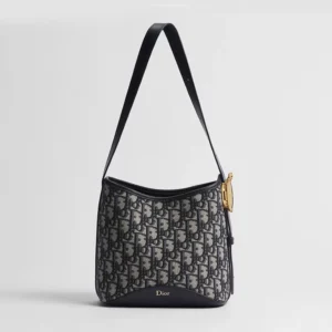 Dior Women Small Dior Médaillon Bucket Bag Blue Dior Oblique Jacquard M1531QTZQ