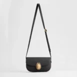 Dior Women Small Dior Médaillon Flap Bag Black Grained Calfskin M3919QDWP