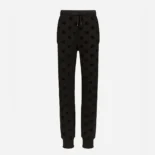Dolce Gabbana D&G Men Jersey Jogging Pants with Flocked DG Logo Print