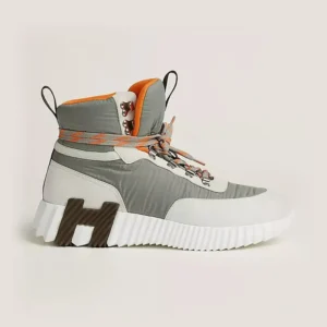 Hermes Men Klimb Sneaker in Ripstop Fabric and Suede Goatskin H251917
