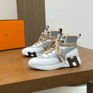 Hermes Men Klimb Sneaker in Ripstop Fabric and Suede Goatskin H251917