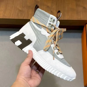 Hermes Men Klimb Sneaker in Ripstop Fabric and Suede Goatskin H251917