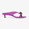 Jimmy Choo Women Emeri Stone 35 Violet Orchid And Dark Amber Suede Sandals