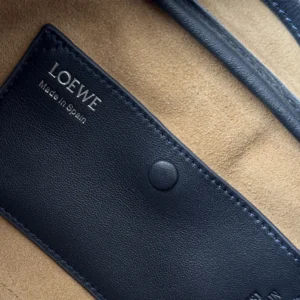 Loewe Unisex Cats Amazona 23 Cropped Bag in Embroidered Denim A039N23X15