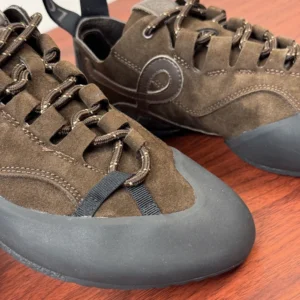 Loewe Unisex Grip Sneaker in Calfskin Suede-Dark Brown L814282X78