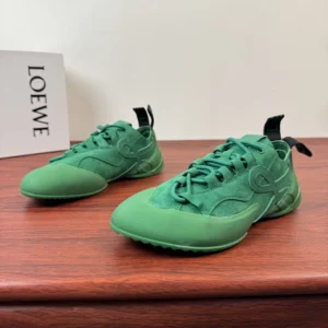 Loewe Unisex Grip Sneaker in Calfskin Suede-Jungle Green L814282X76