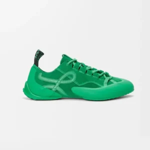 Loewe Unisex Grip Sneaker in Calfskin Suede-Jungle Green L814282X76