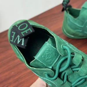 Loewe Unisex Grip Sneaker in Calfskin Suede-Jungle Green L814282X76