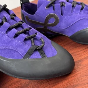 Loewe Unisex Grip Sneaker in Calfskin Suede-PurpleBrown L814282X78