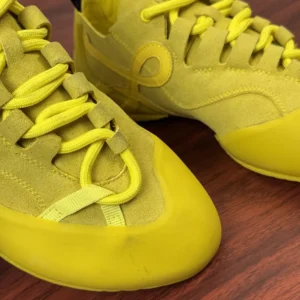 Loewe Unisex Grip Sneaker in Calfskin Suede-Yellow L814282X76