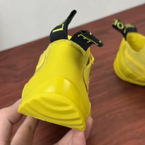 Loewe Unisex Grip Sneaker in Calfskin Suede-Yellow L814282X76