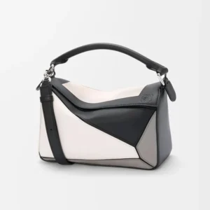 Loewe Unisex Small Puzzle Bag in Nappa Calfskin-Grey A510S21XCX