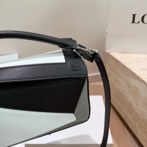 Loewe Unisex Small Puzzle Bag in Nappa Calfskin-Grey A510S21XCX