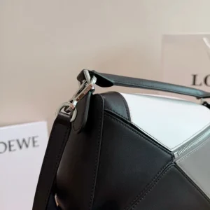 Loewe Unisex Small Puzzle Bag in Nappa Calfskin-Grey A510S21XCX