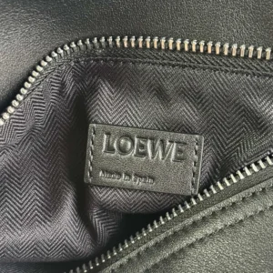 Loewe Unisex Small Puzzle Biker Bag in Shiny Calfskin-Black A510S21XC7
