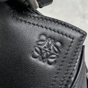Loewe Unisex Small Puzzle Biker Bag in Shiny Calfskin-Black A510S21XC7