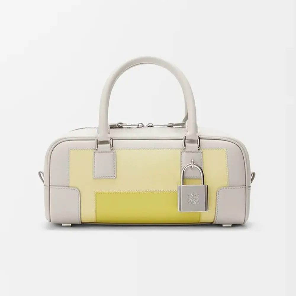 Loewe Women Amazona 23 Cropped Bag in Nappa Calfskin-Pale Grey