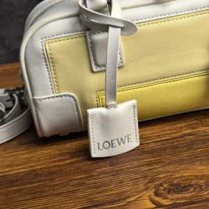 Loewe Women Amazona 23 Cropped Bag in Nappa Calfskin-Pale Grey