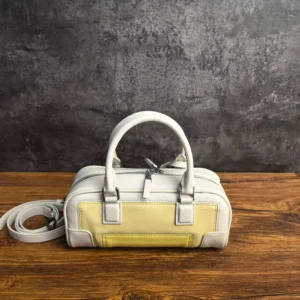Loewe Women Amazona 23 Cropped Bag in Nappa Calfskin-Pale Grey