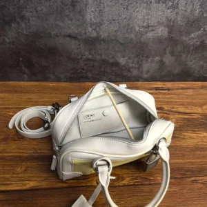 Loewe Women Amazona 23 Cropped Bag in Nappa Calfskin-Pale Grey