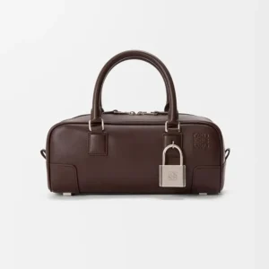 Loewe Women Amazona 23 Cropped Bag in Shiny Calfskin-Squirrel A039N23X20