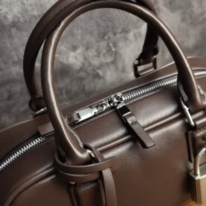 Loewe Women Amazona 23 Cropped Bag in Shiny Calfskin-Squirrel A039N23X20