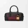 Loewe Women Amazona 23 Cropped Bag in Nappa Calfskin-Black/Burgundy