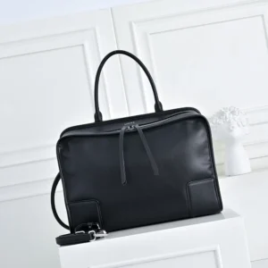 Loewe Women Large Amazona 180 Bag in Soft Calfskin-Black A039ASRX02