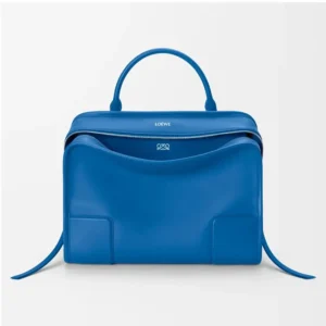 Loewe Women Large Amazona 180 Bag in Soft Calfskin-Blue A039ASRX02