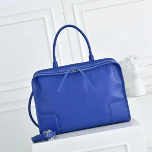 Loewe Women Large Amazona 180 Bag in Soft Calfskin-Blue A039ASRX02