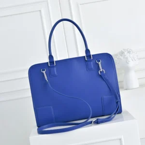 Loewe Women Large Amazona 180 Bag in Soft Calfskin-Blue A039ASRX02