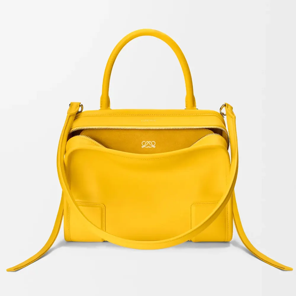 Loewe Women Large Amazona 180 Bag in Soft Calfskin-Yellow A039ASRX02