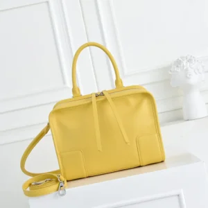 Loewe Women Large Amazona 180 Bag in Soft Calfskin-Yellow A039ASRX02