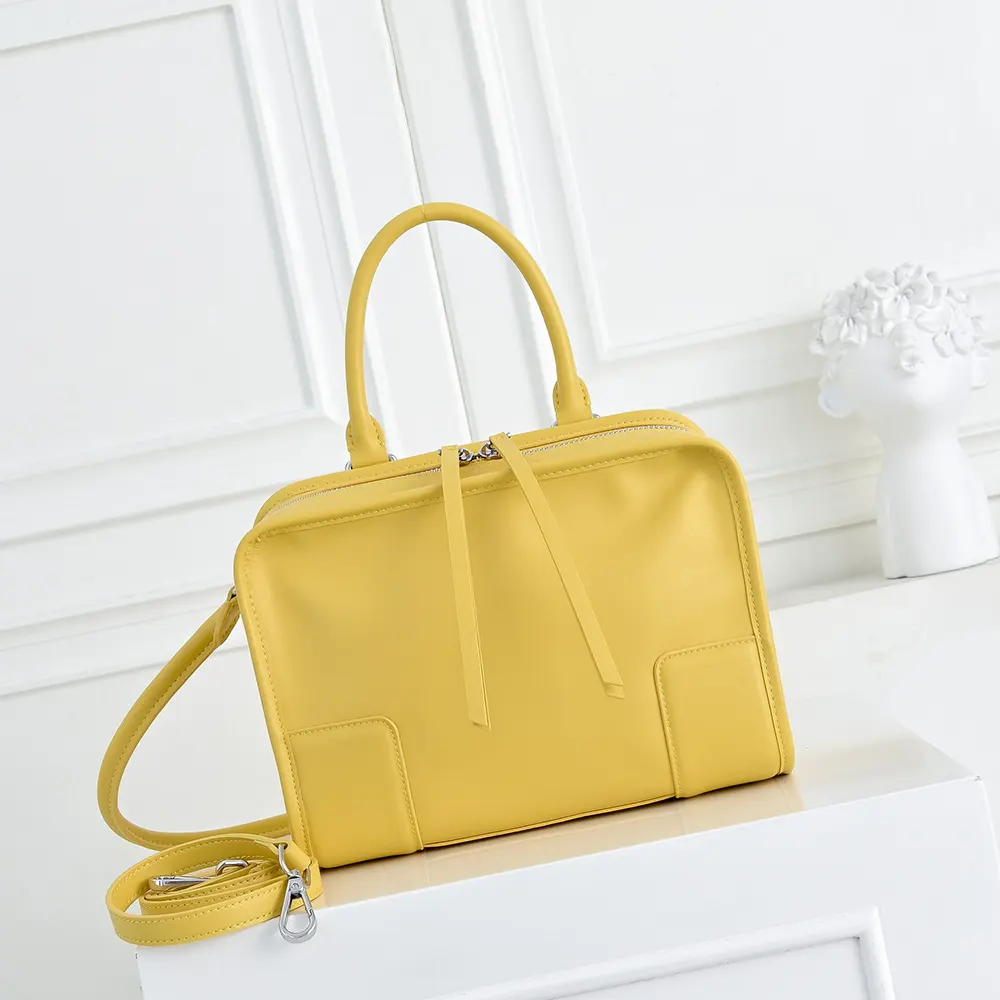 Loewe Women Large Amazona 180 Bag in Soft Calfskin-Yellow A039ASRX02