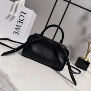 Loewe Women Mini Amazona 180 Bag in Soft Calfskin-Black A039AS4X12