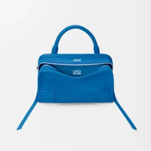 Loewe Women Mini Amazona 180 Bag in Suede-Royal Azur A039AS4X12