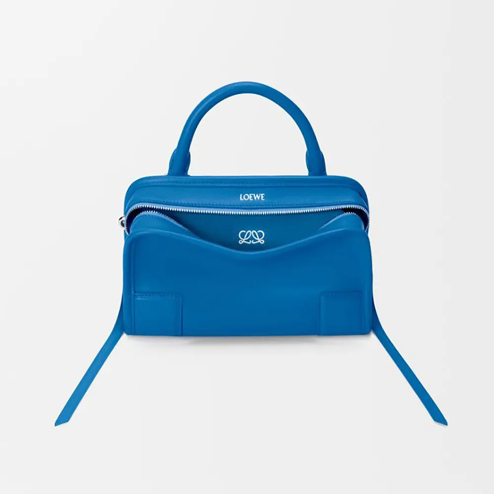 Loewe Women Mini Amazona 180 Bag in Suede-Royal Azur A039AS4X12