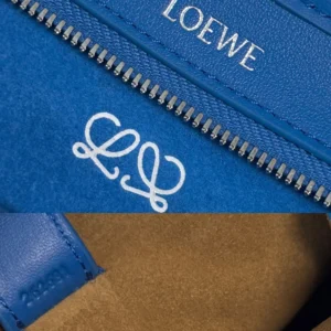 Loewe Women Mini Amazona 180 Bag in Suede-Royal Azur A039AS4X12