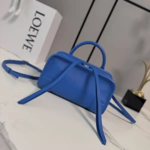 Loewe Women Mini Amazona 180 Bag in Suede-Royal Azur A039AS4X12
