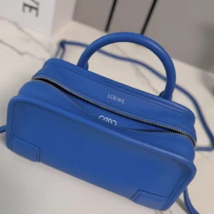 Loewe Women Mini Amazona 180 Bag in Suede-Royal Azur A039AS4X12